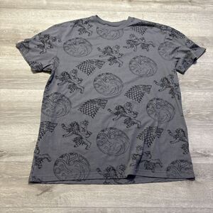 Game Of Thrones HBO Lightweight All-Over Print T-Shirt Slim Fit 2XL
